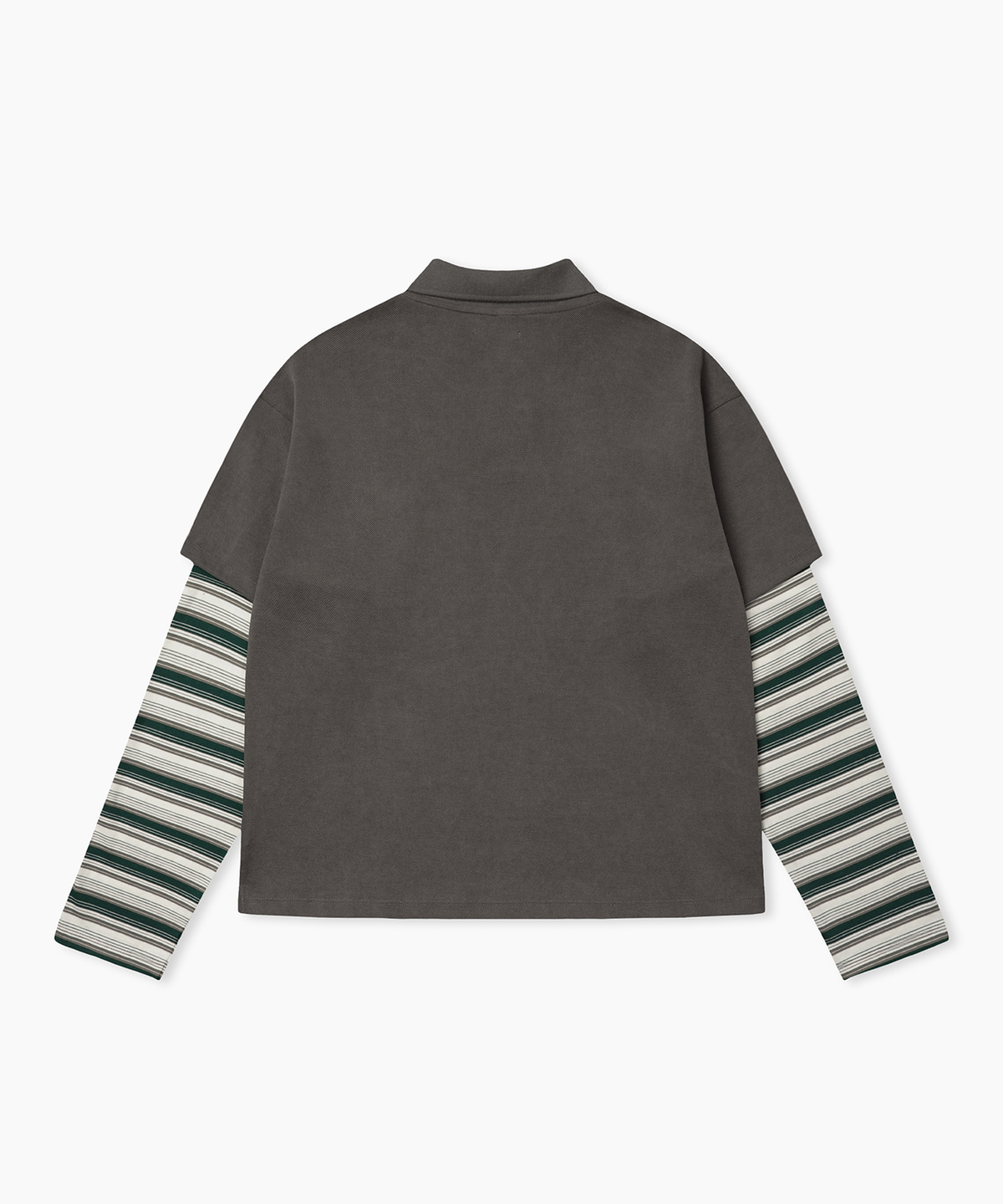 나밋마이포(NAH MEET MY 4) Stripe Layered Polo L/S Tee