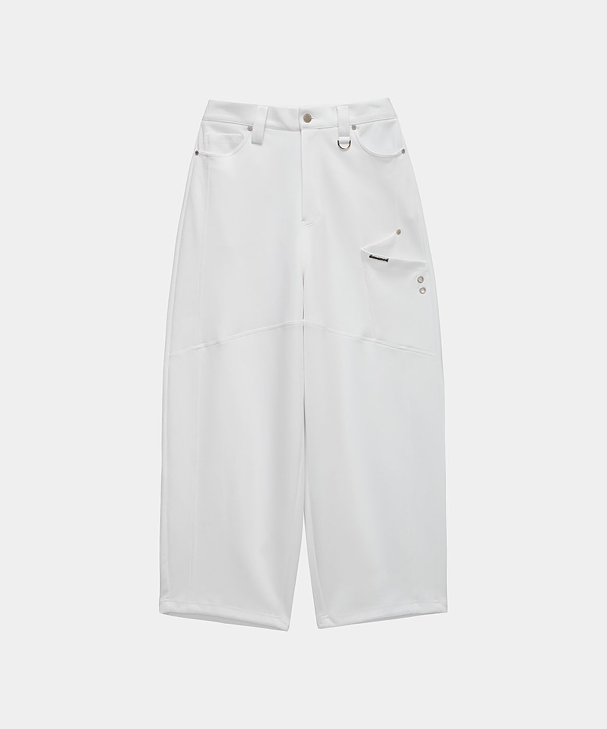 에트오소메(ETRE AU SOMMET) Panel Pocket Wide Training Pants (White)