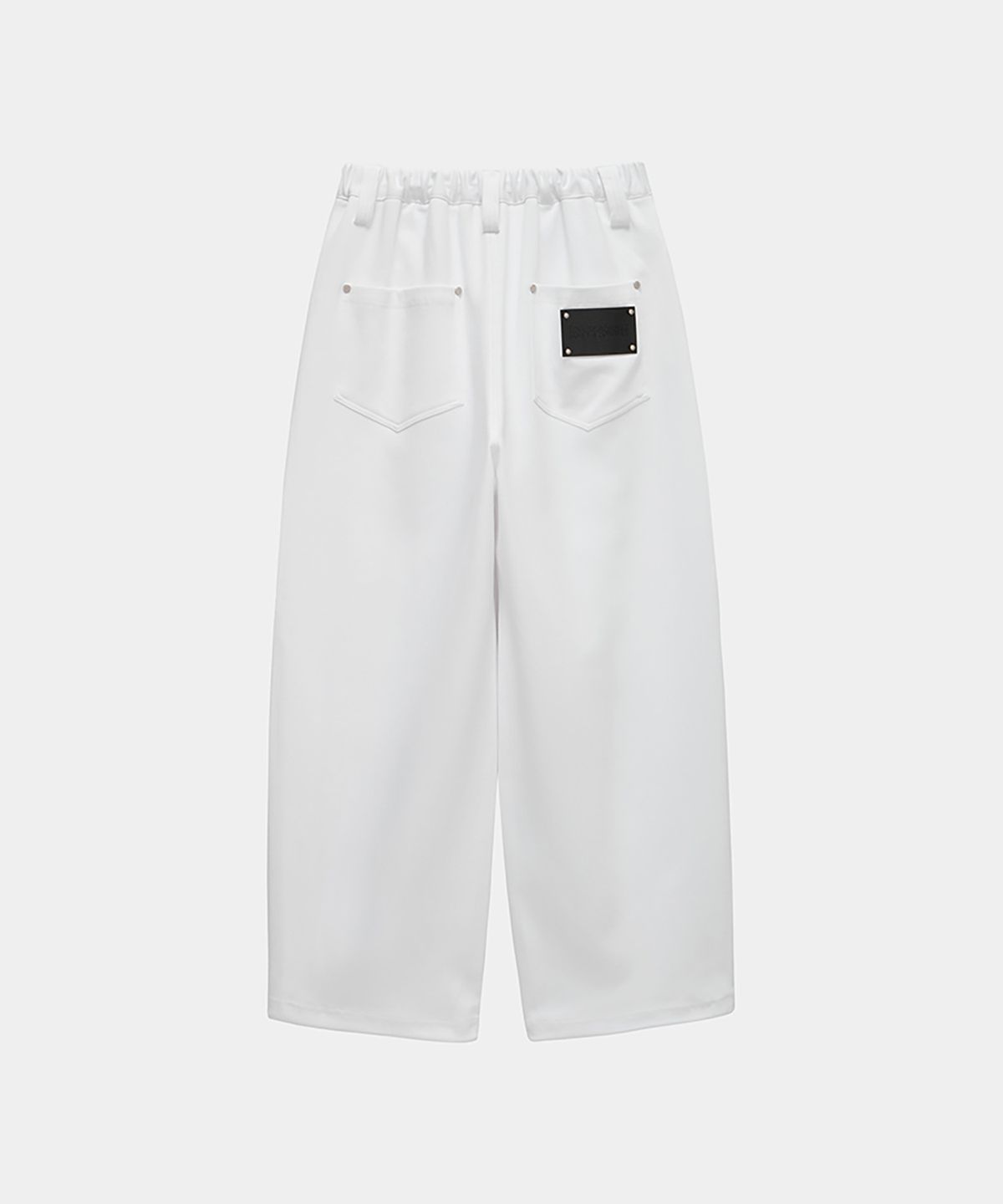 에트오소메(ETRE AU SOMMET) Panel Pocket Wide Training Pants (White)