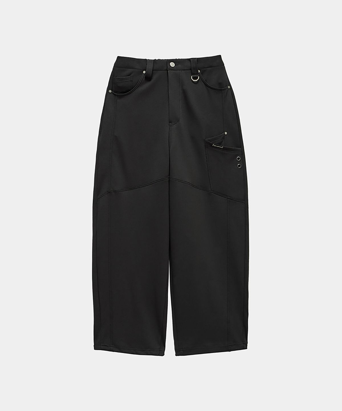 에트오소메(ETRE AU SOMMET) Panel Pocket Wide Training Pants (Black)