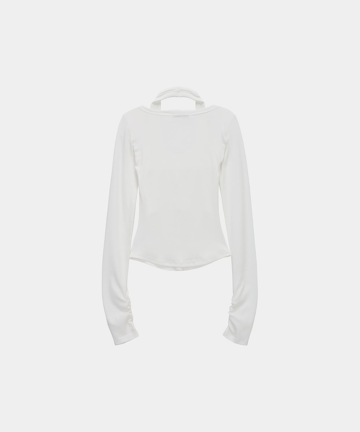 에트오소메(ETRE AU SOMMET) Halter Neck Slim Cardigan (Ivory)