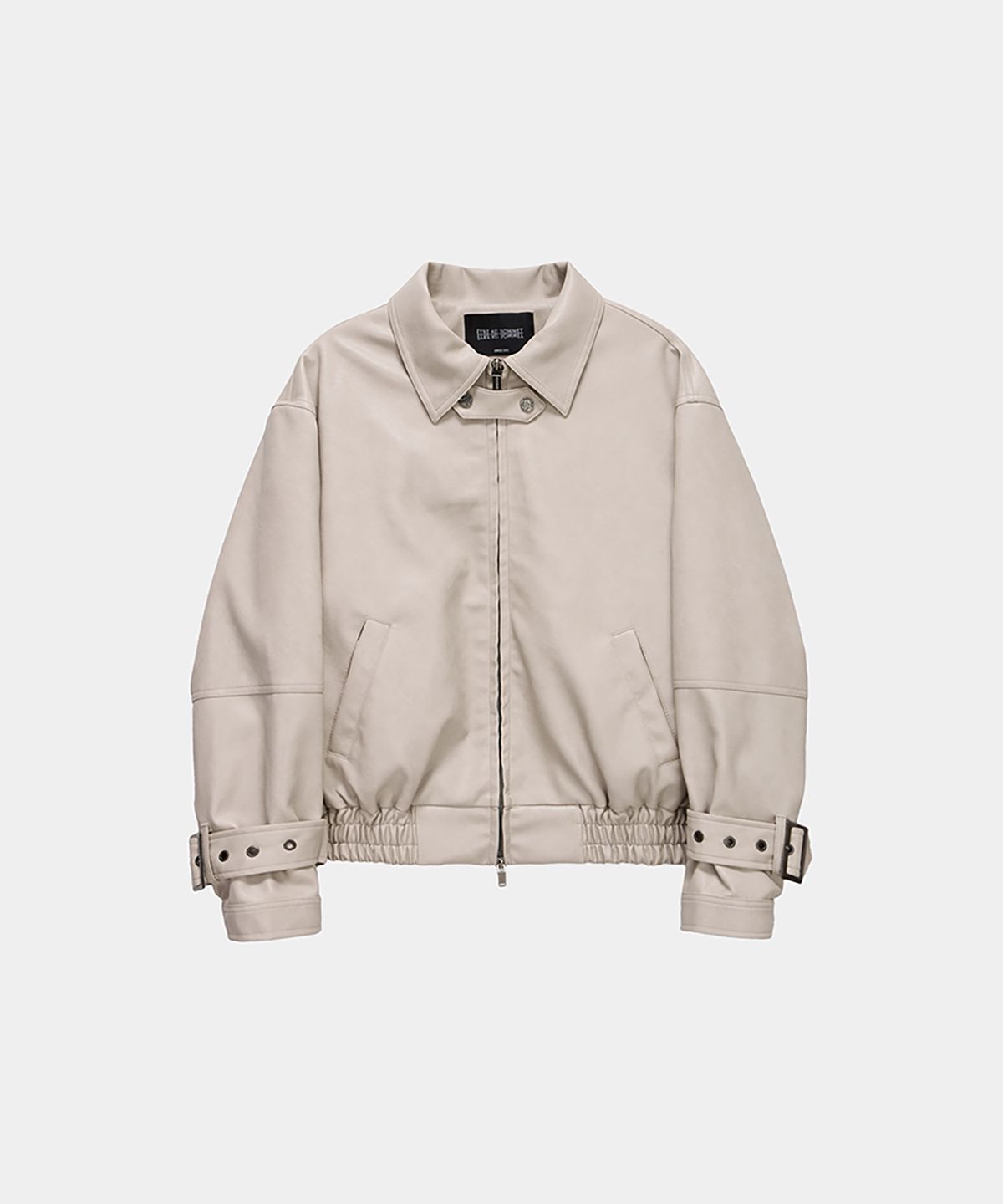 에트오소메(ETRE AU SOMMET) Cross Lace Leather Jumper (Beige)