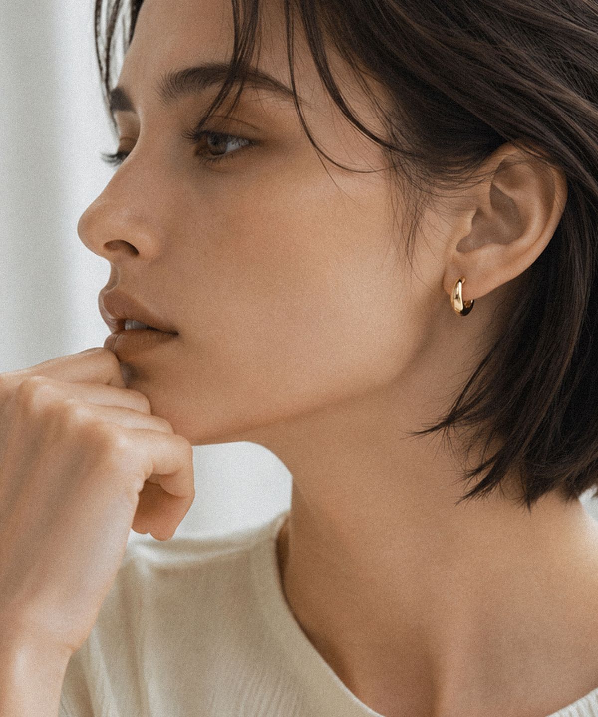 바이브나인(Vibe9) V9 Essential 01 mini hoop Earrings