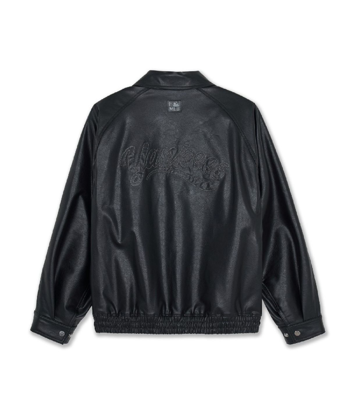 엠엘비(MLB) 빈티지 페이크 레더자켓 NY (Black)