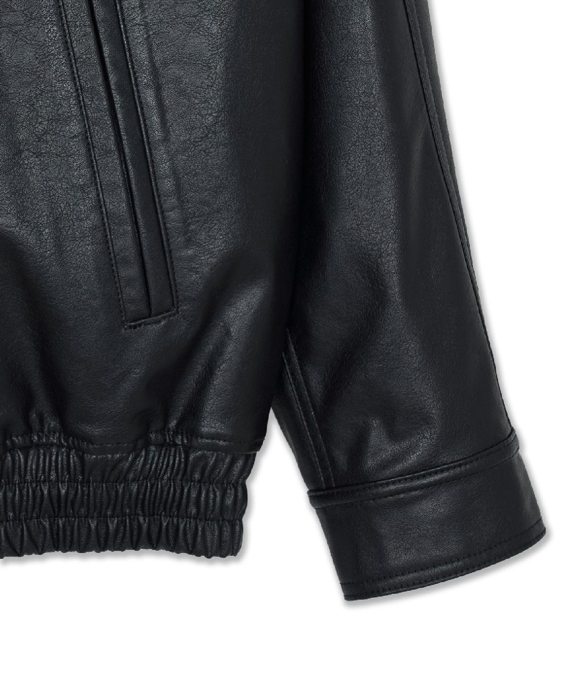 엠엘비(MLB) 빈티지 페이크 레더자켓 NY (Black)