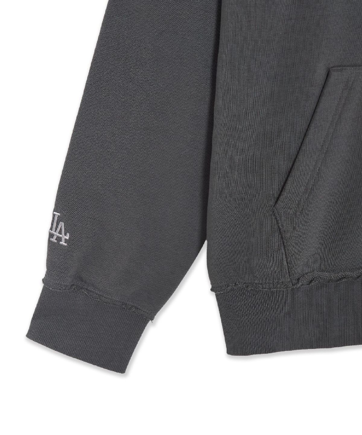 엠엘비(MLB) 바시티 빈티지 뉴 빅 레터링 후드집업 LA (D.Charcoal Grey)