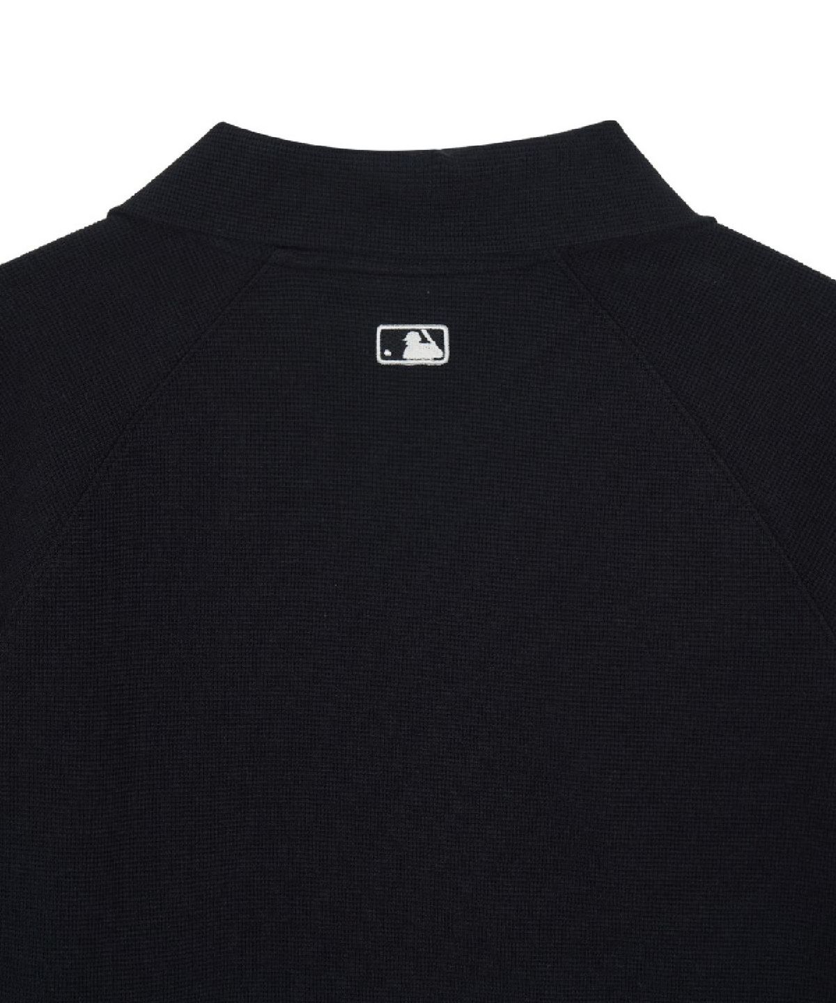엠엘비(MLB) 여성 베이직 와플 반집업 맨투맨 LA (Black)