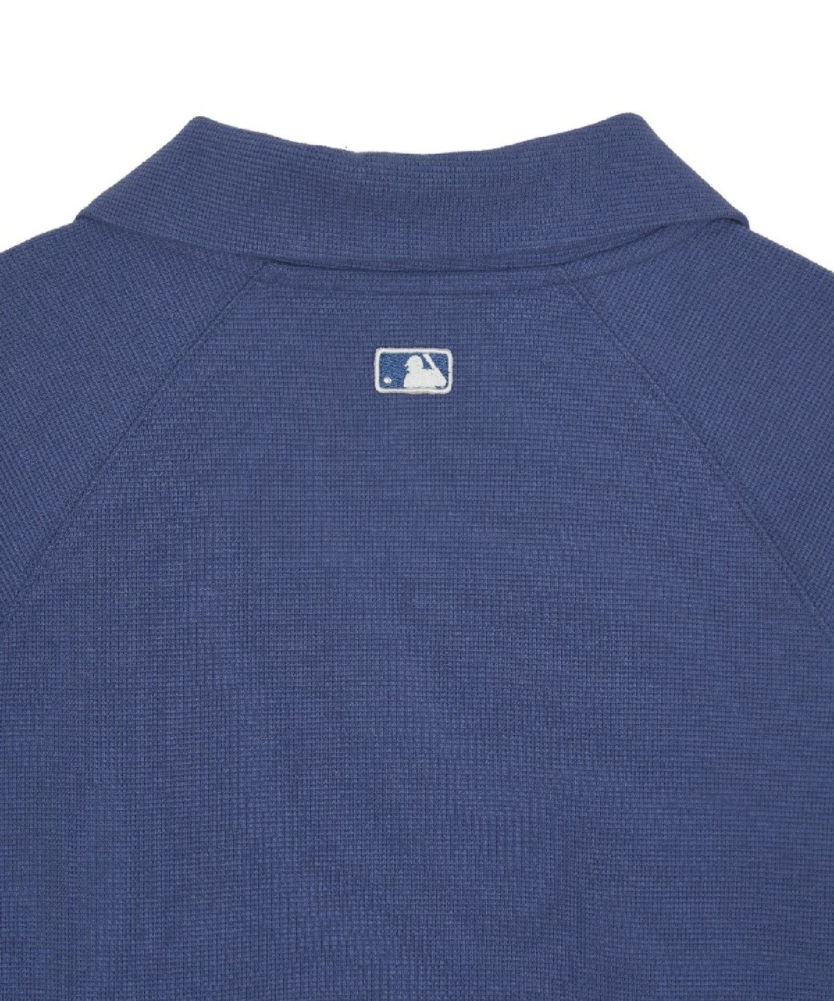 엠엘비(MLB) 여성 베이직 와플 반집업 맨투맨 LA (Indigo)