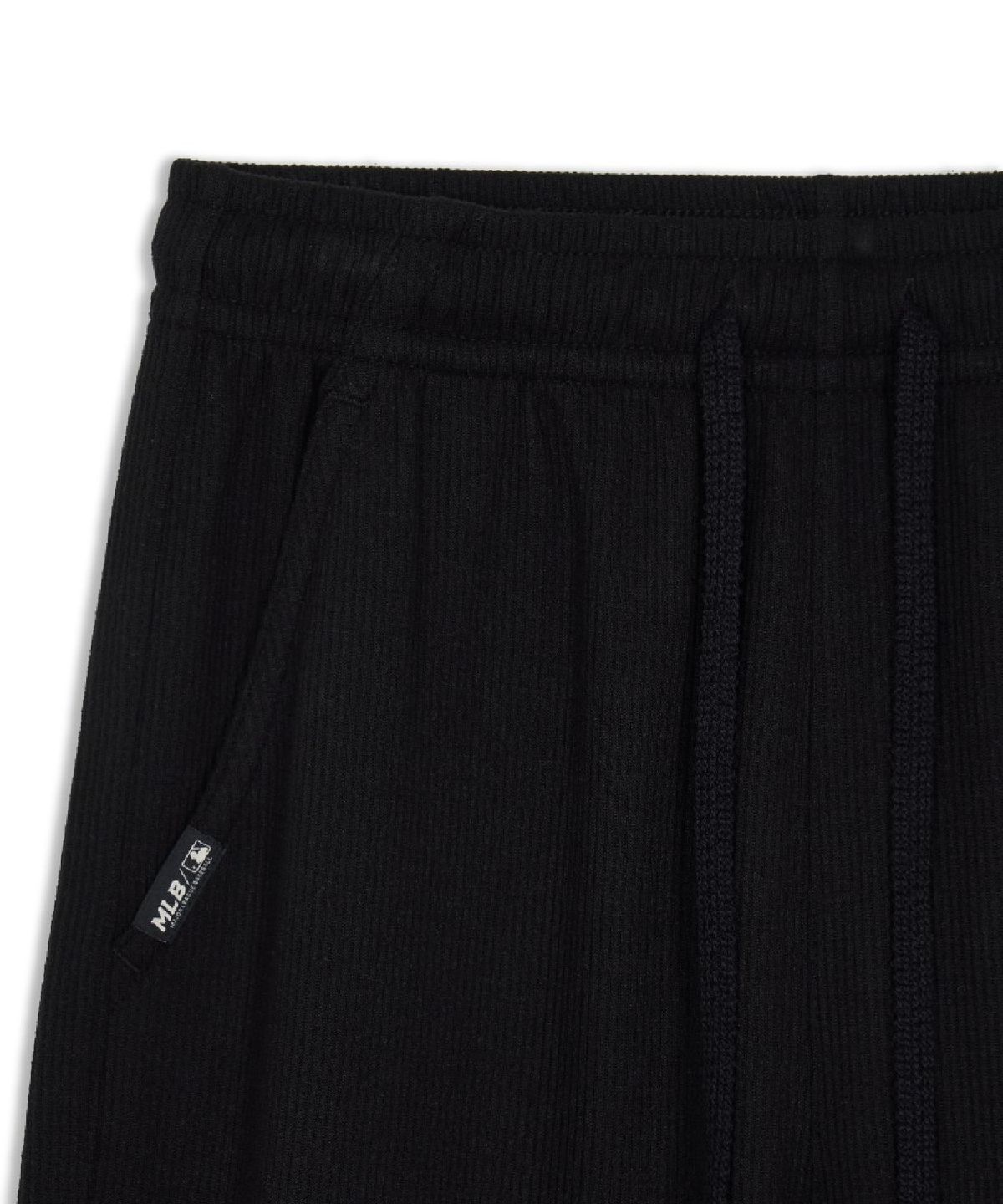 엠엘비(MLB) 여성 바시티 골지 세미와이드 팬츠 NY (Black)