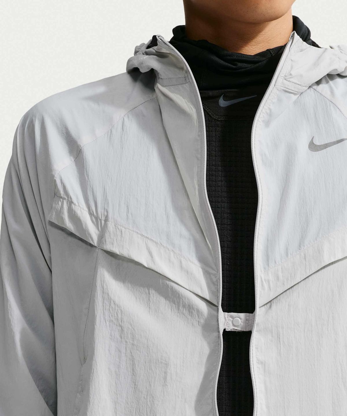 나이키(NIKE) 스트라이드 리펠 UV 러닝 재킷 M - 그레이 포그 / HV4549-097