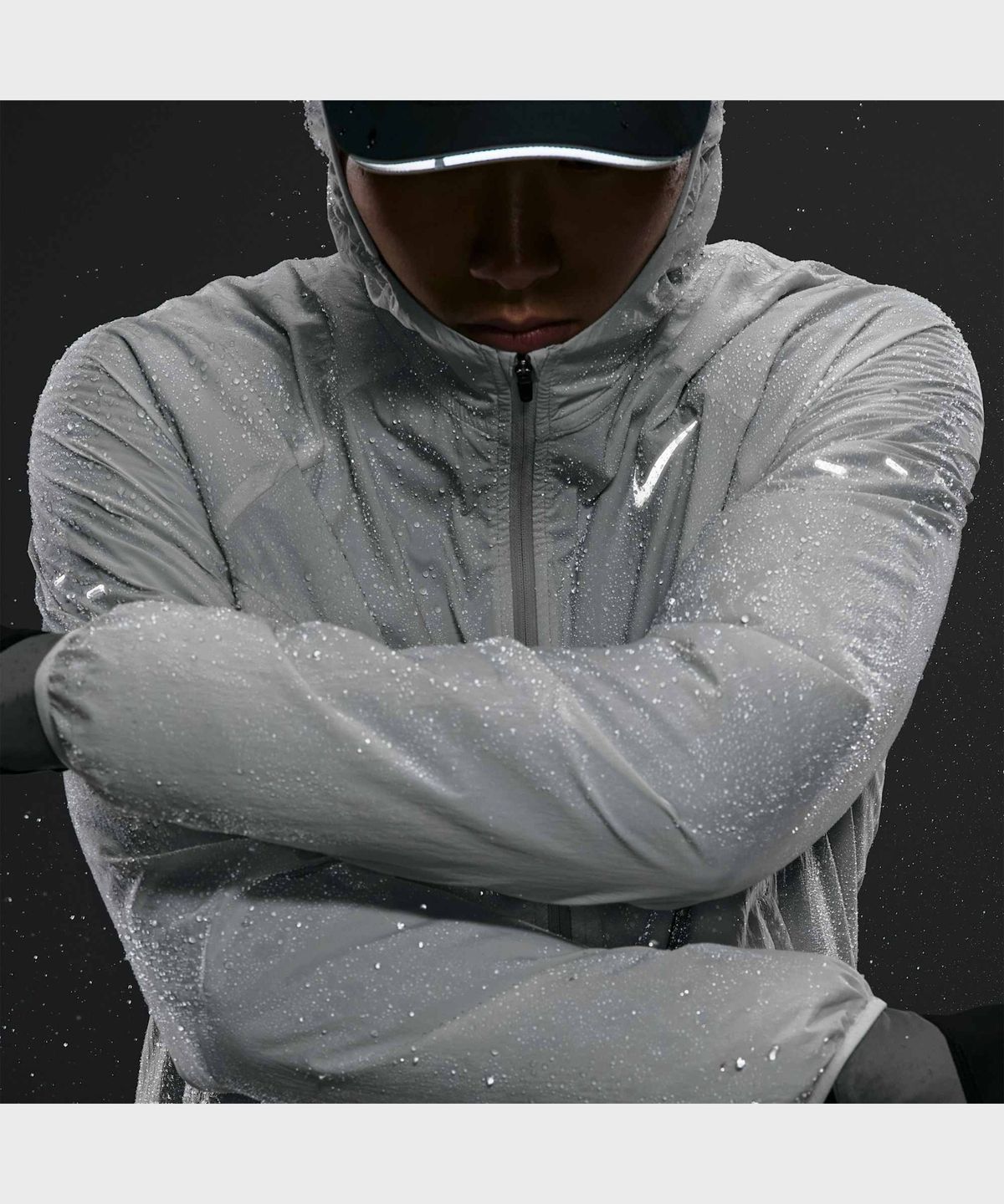 나이키(NIKE) 스트라이드 리펠 UV 러닝 재킷 M - 그레이 포그 / HV4549-097