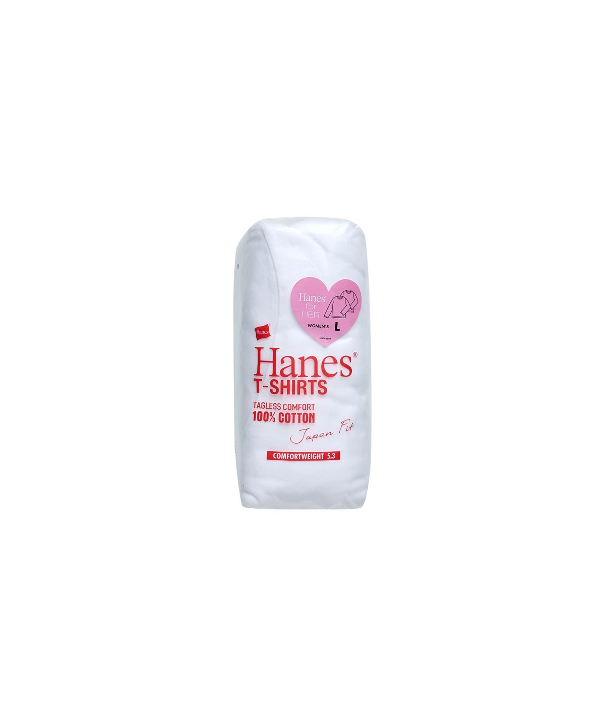 헤인즈(HANES) 2P 재팬 핏 for HER 크루넥 롱 슬리브 티셔츠 화이트