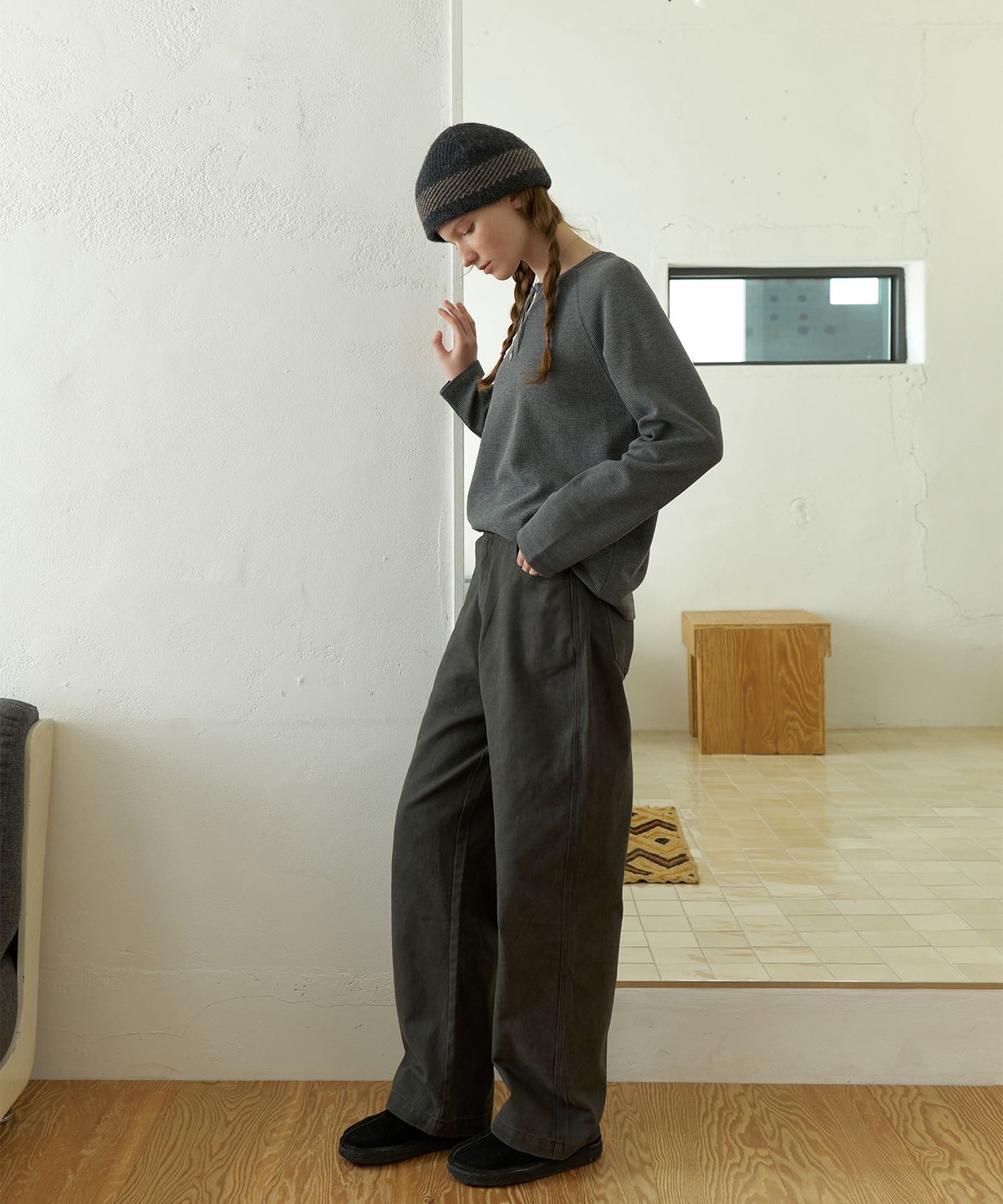 더미튼(THEMITTEN) Doze washed pants (vintage charcoal)