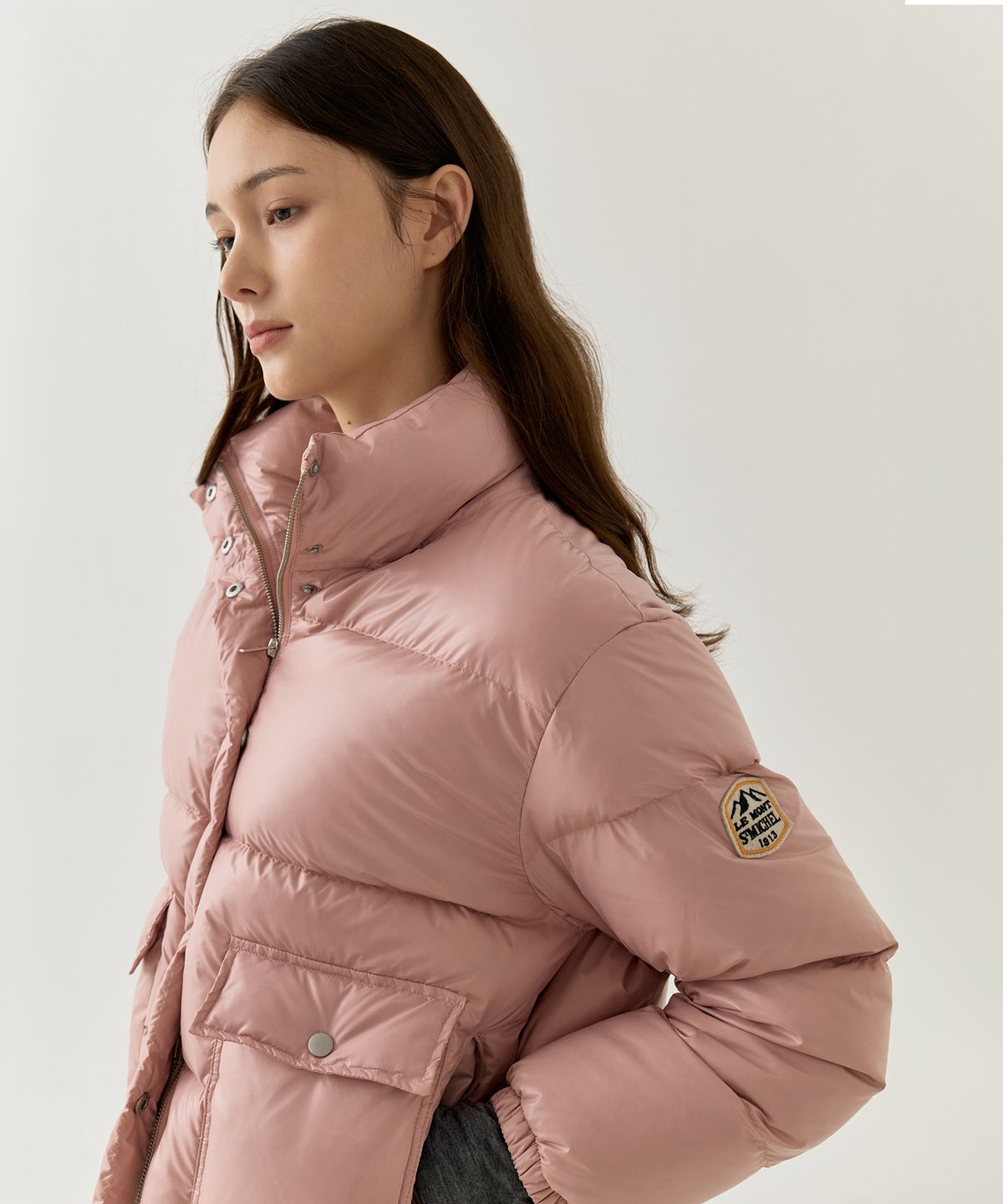 르몽생미셸(LE MONT ST MICHEL) MADRENE - GLOSSY DUCK DOWN JACKET_Pink