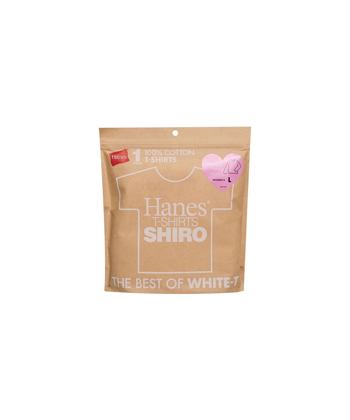 헤인즈(HANES) 시로 for HER 크루넥 롱 슬리브 티셔츠 화이트