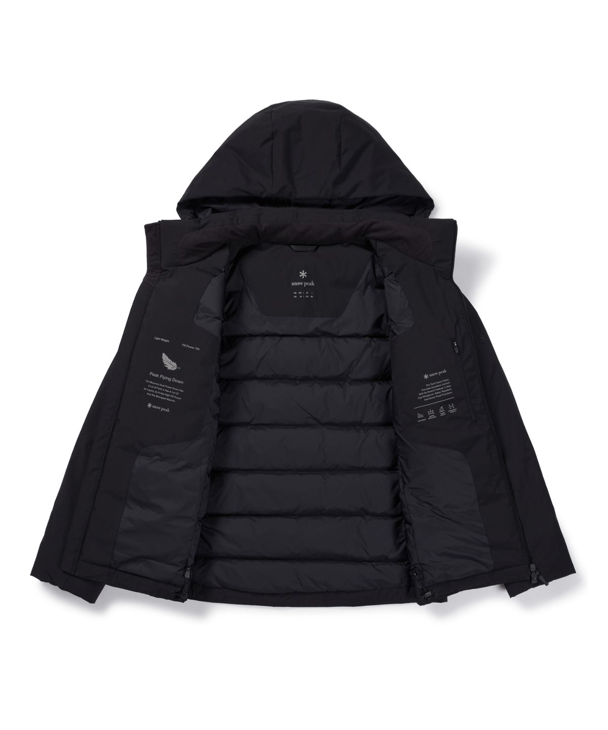 스노우피크 어패럴(SNOWPEAK APPAREL) 2L 티타닉 후드 경량 다운 자켓 (S26WUTDJ32) Black