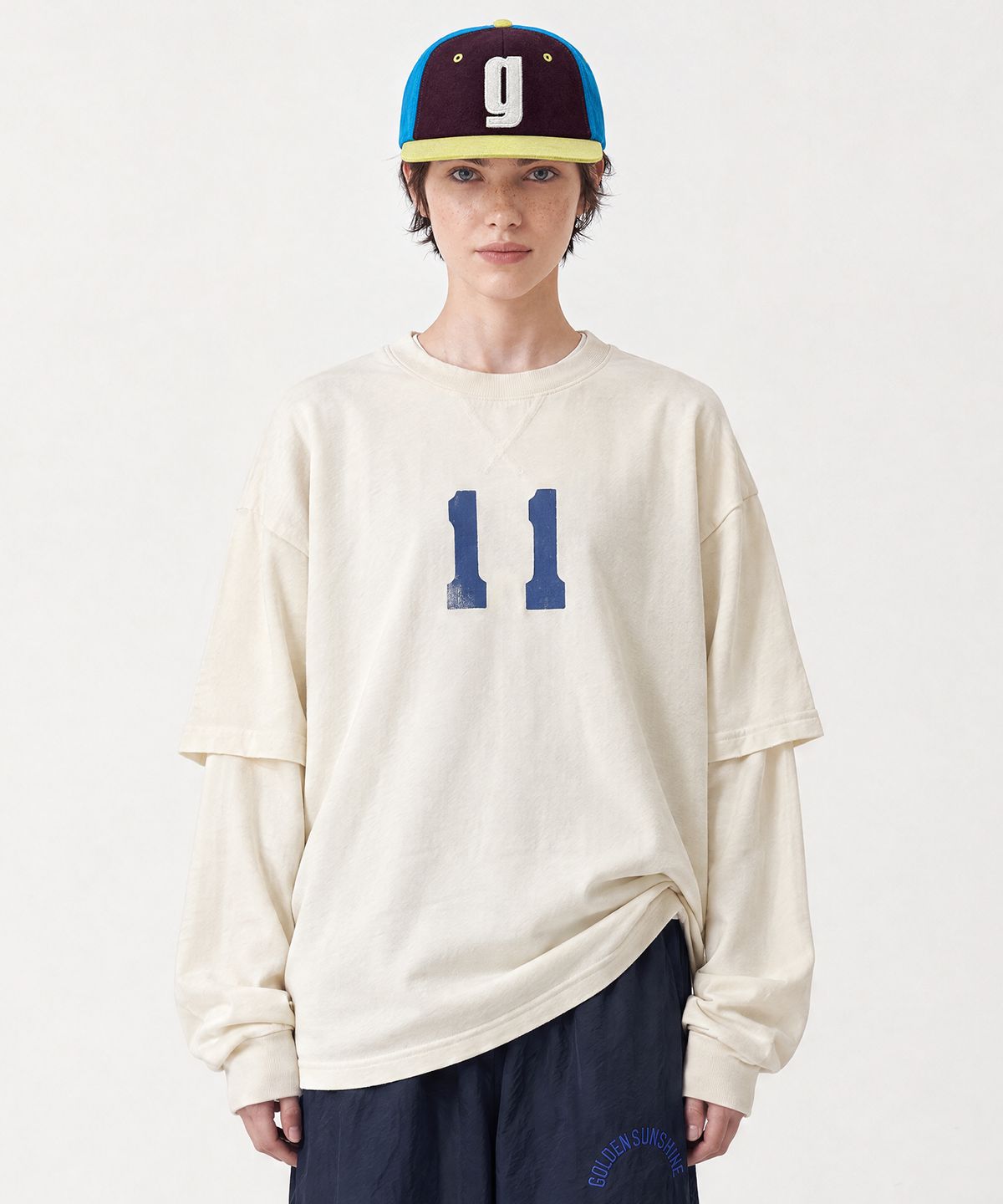 골든선샤인(GOLDEN SUNSHINE) ELEVEN LAYERD LONG SLEEVE T_ButterCream