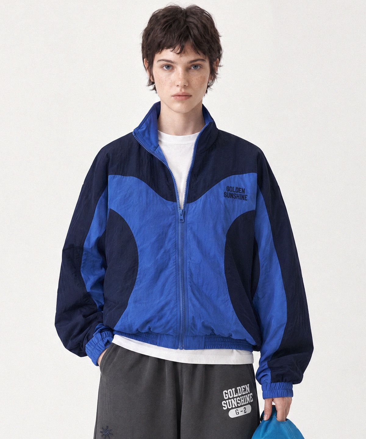 골든선샤인(GOLDEN SUNSHINE) LINE ZIP-UP JUMPER_MidnightBlue