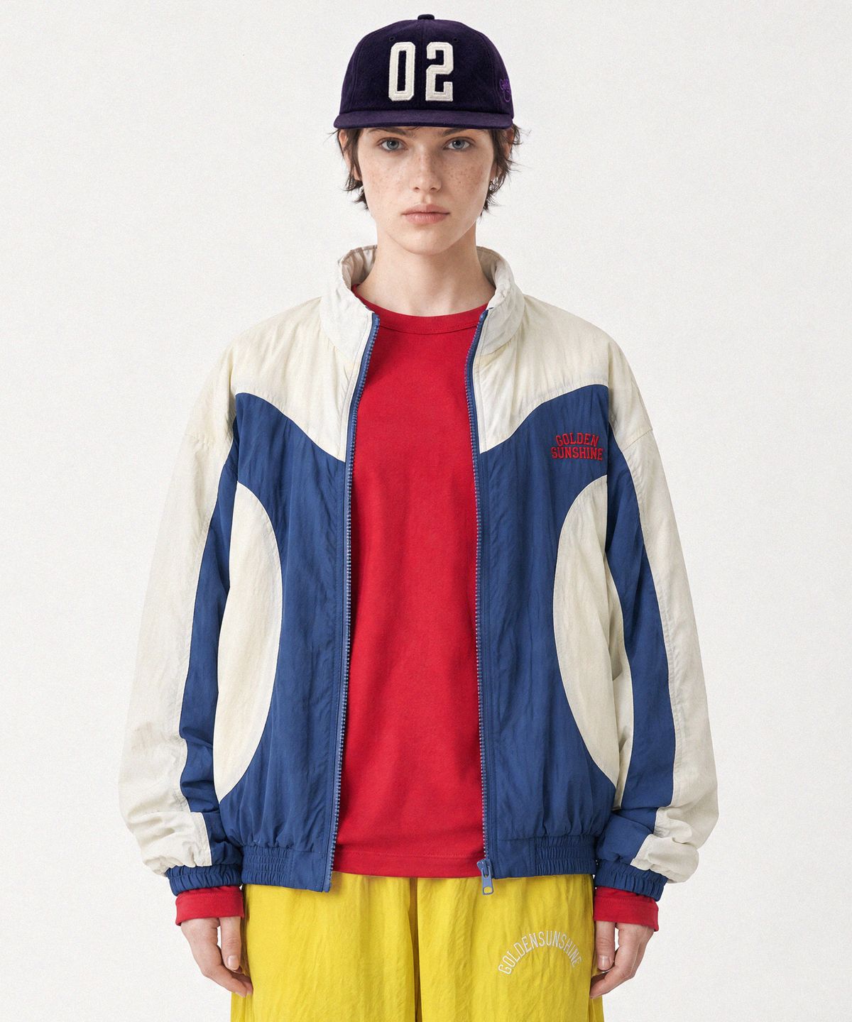 골든선샤인(GOLDEN SUNSHINE) LINE ZIP-UP JUMPER_VanilaCream