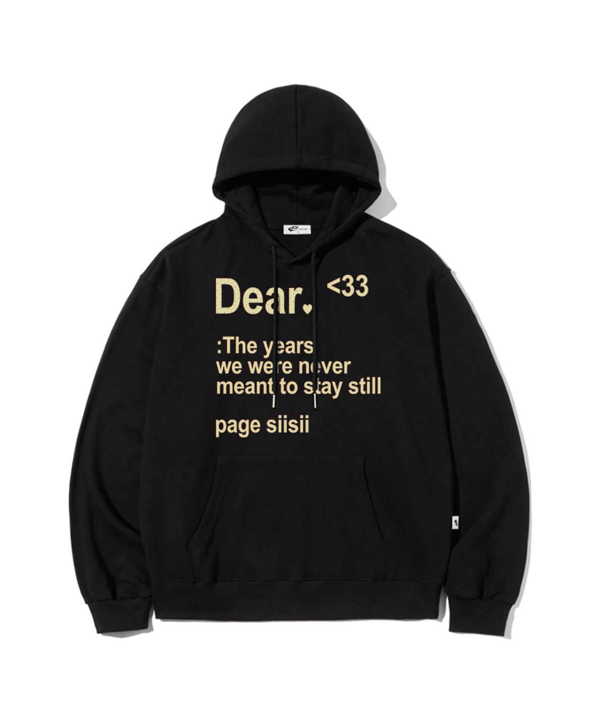 페이지시시(PAGESIISII) DEAR 프린팅 후드티 그레이