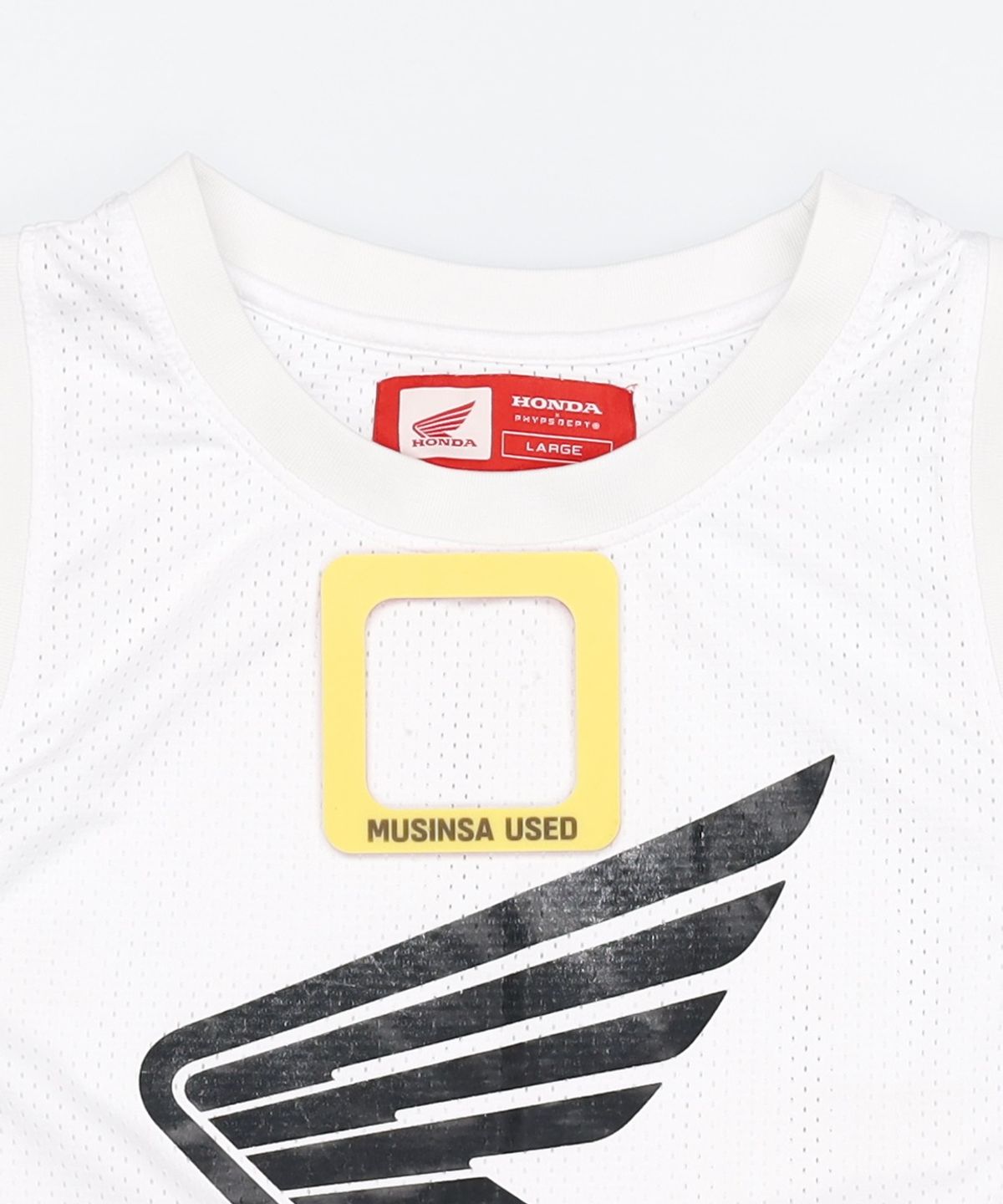 핍스 모터사이클(PHYPS MOTORCYCLE) Original Wing logo Mesh Sleeveless White L
