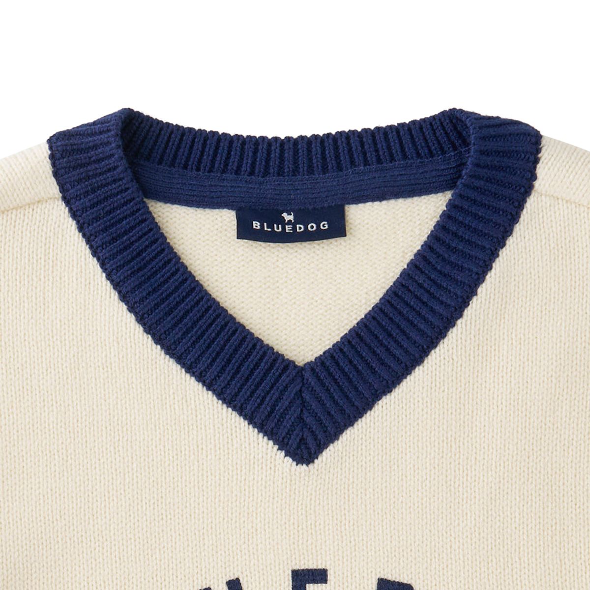 블루독(BLUEDOG) BI반팔브이넥니트 (25A25-302-01)