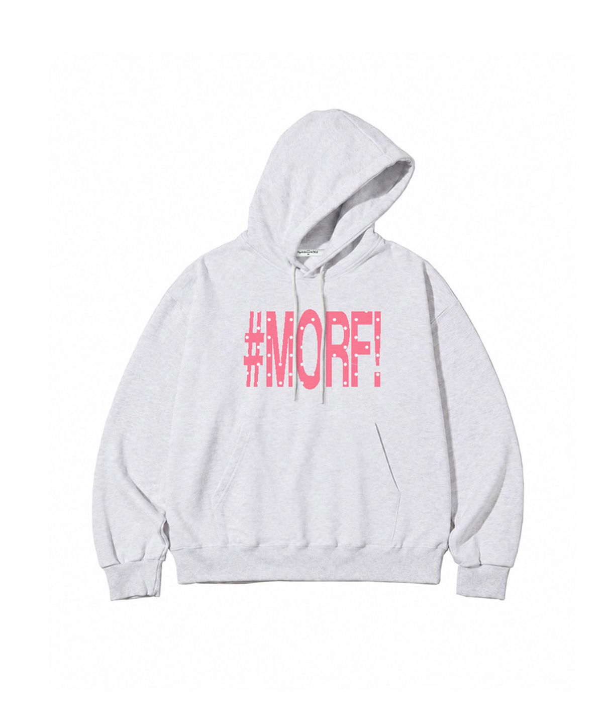 더모프하우스(THEMORFHOUSE) 도트 MORF 타이포 프린트 후드티 블랙