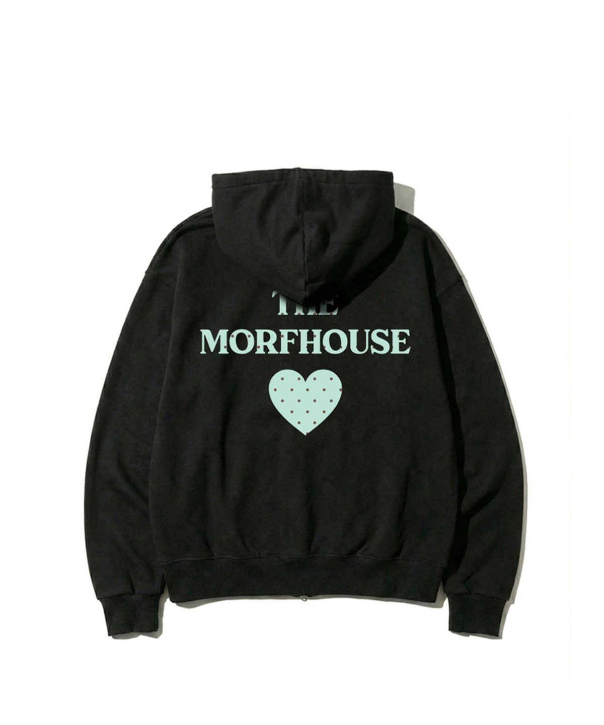 더모프하우스(THEMORFHOUSE) 도트 심볼 프린트 투웨이 후드집업 화이트멜란지