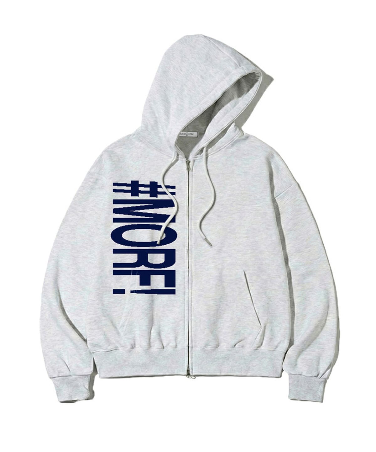 더모프하우스(THEMORFHOUSE) MORF 타이포 프린트 투웨이 후드집업 그레이
