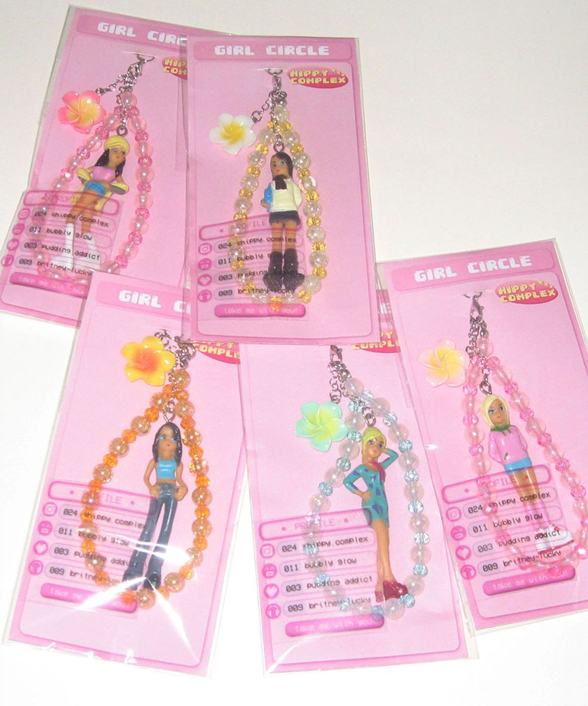히피콤플렉스(HIPPY COMPLEX) Girl Circle Strap_10Types 핸드폰 스트랩 키링