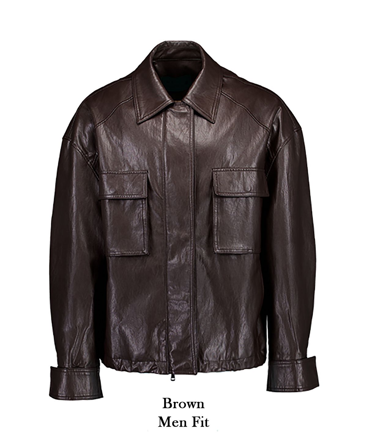 이브(YIV) Faux leather over-fit jumper