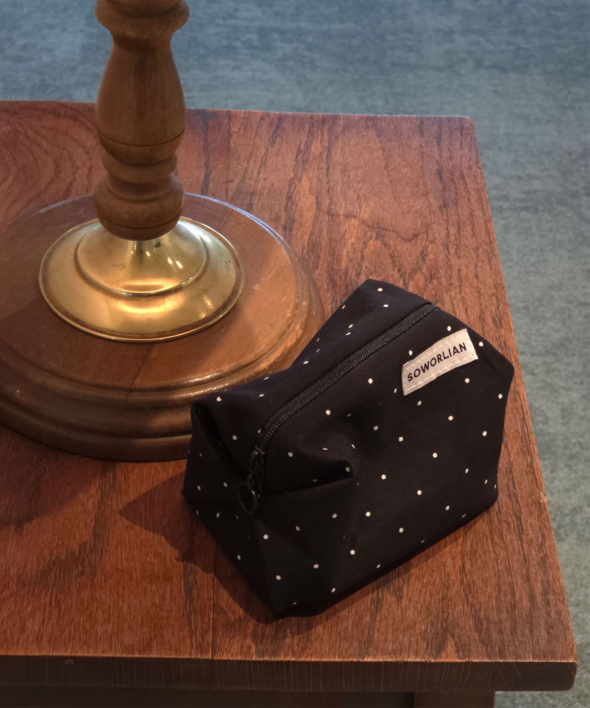 소월리안(SOWORLIAN) Cloud Pouch_Shadow Dot/Milky Dot Black