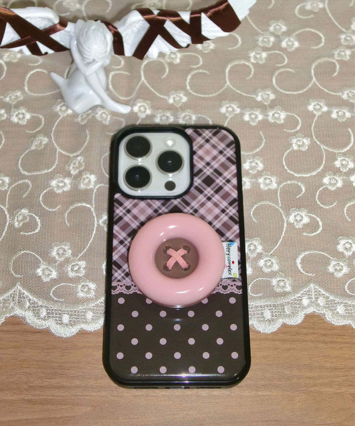 히피콤플렉스(HIPPY COMPLEX) Vintage Patch Case_Pink Brown (+맥세이프, 갤럭시)