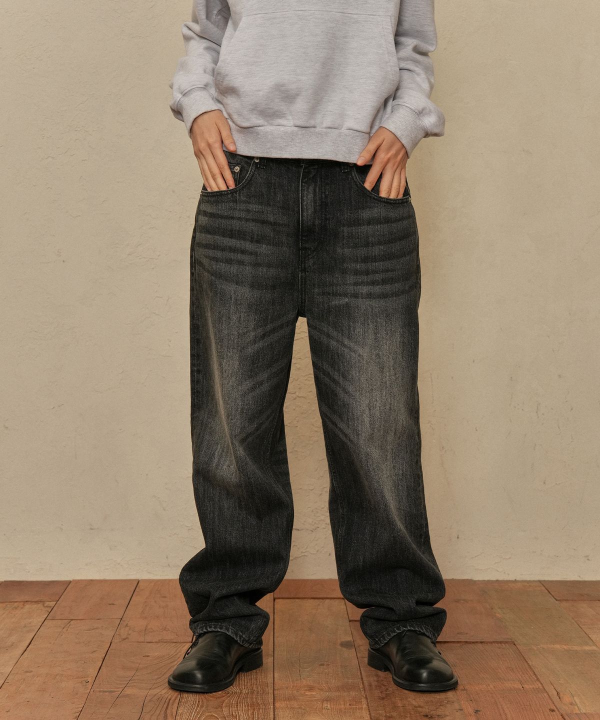 마이네임이즈피터(MYNAMEISPETER) PETER WASHED DENIM PANTS - BLACK