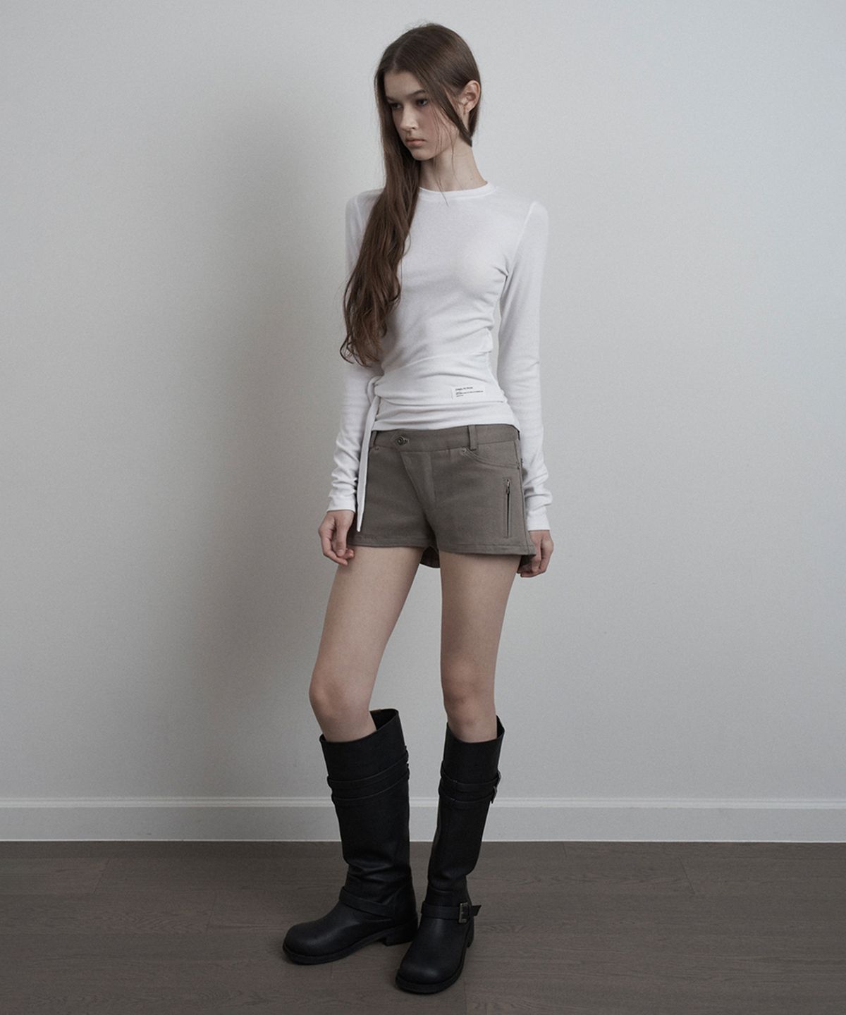 이네기(INEGI) Contour Fit Long Sleeve (white)