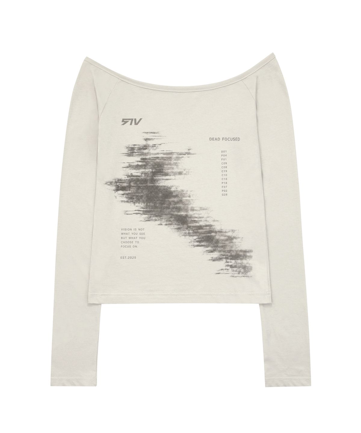 511비전(511VISION) FADED PRINTED LONG SLEEVE, BEIGE