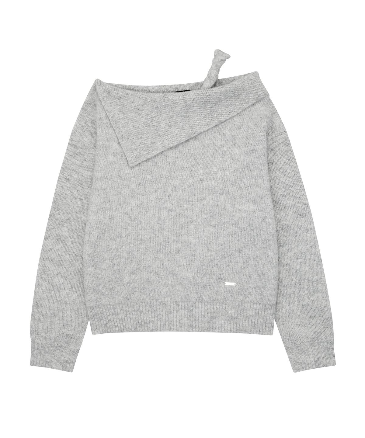 511비전(511VISION) TWIST OFF-SHOULDER KNIT, LIGHT GRAY