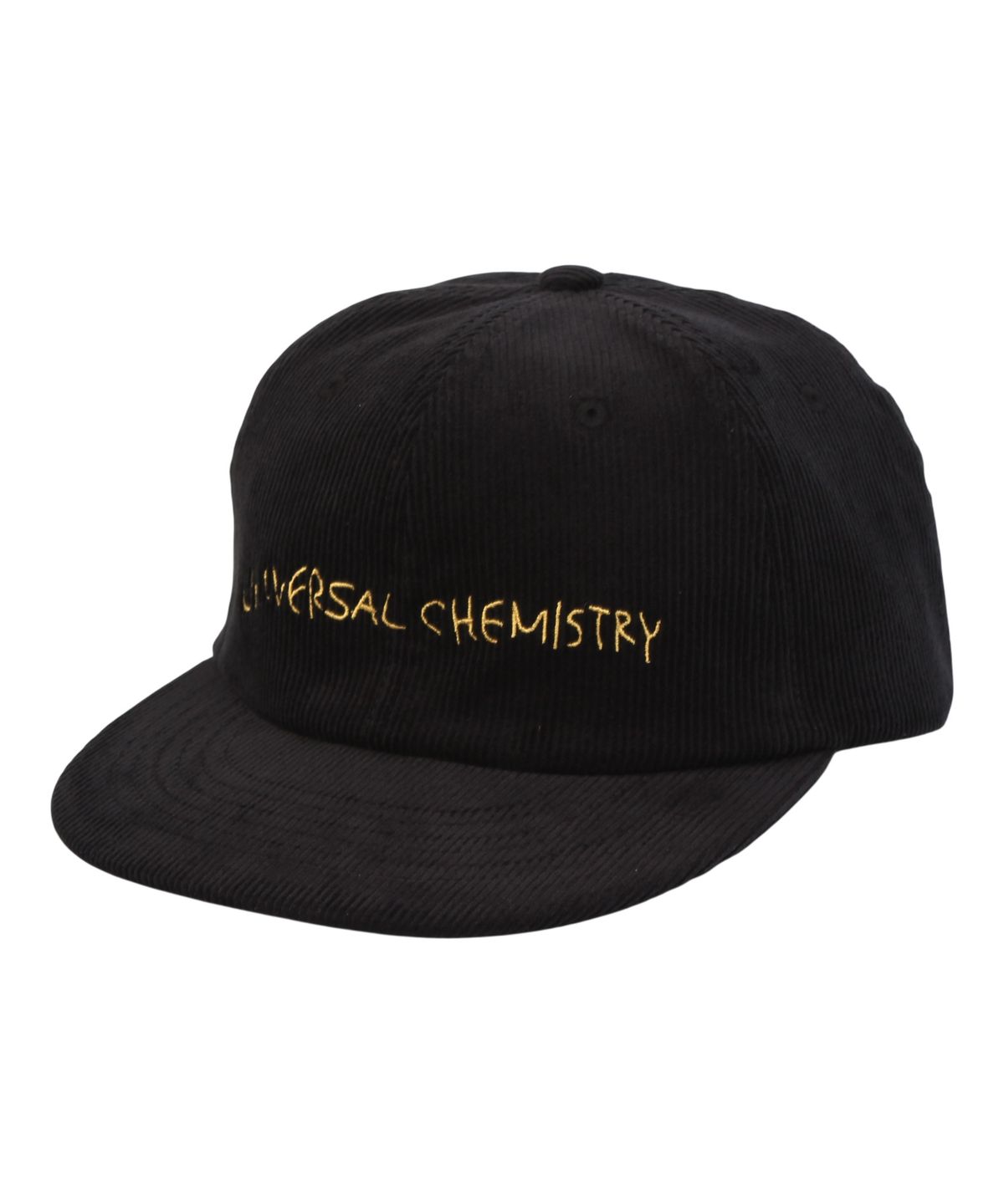 유니버셜 케미스트리(UNIVERSAL CHEMISTRY) Corduroy Logo Black Strapback Cap