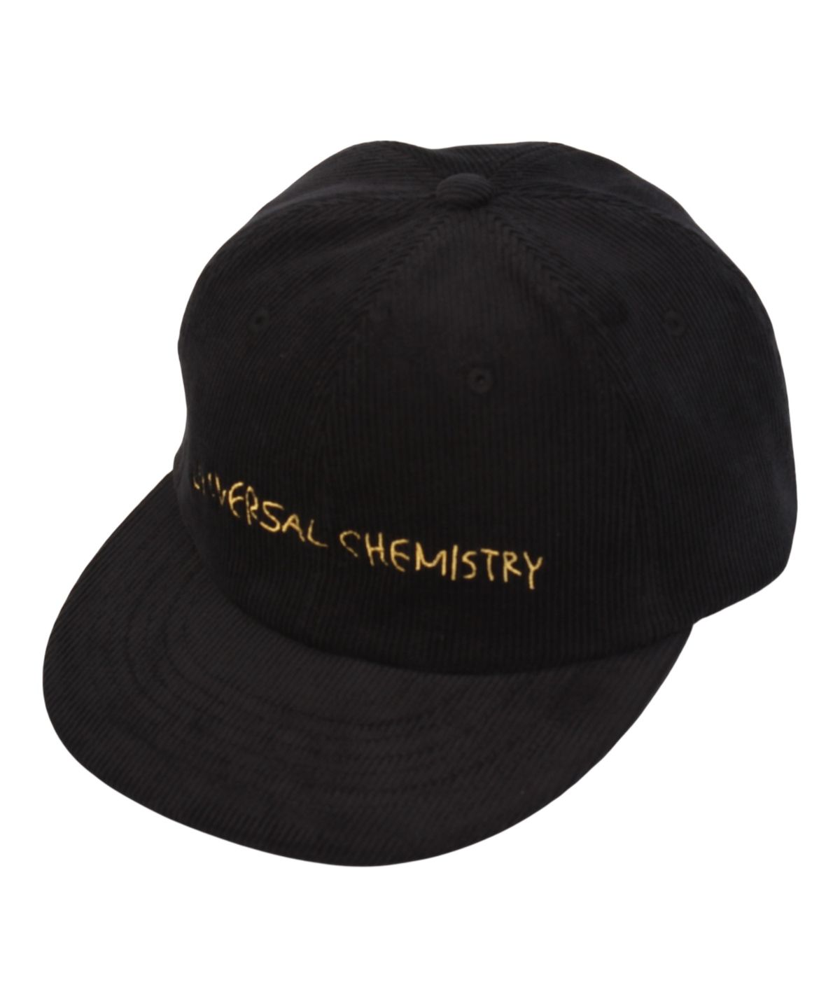 유니버셜 케미스트리(UNIVERSAL CHEMISTRY) Corduroy Logo Black Strapback Cap
