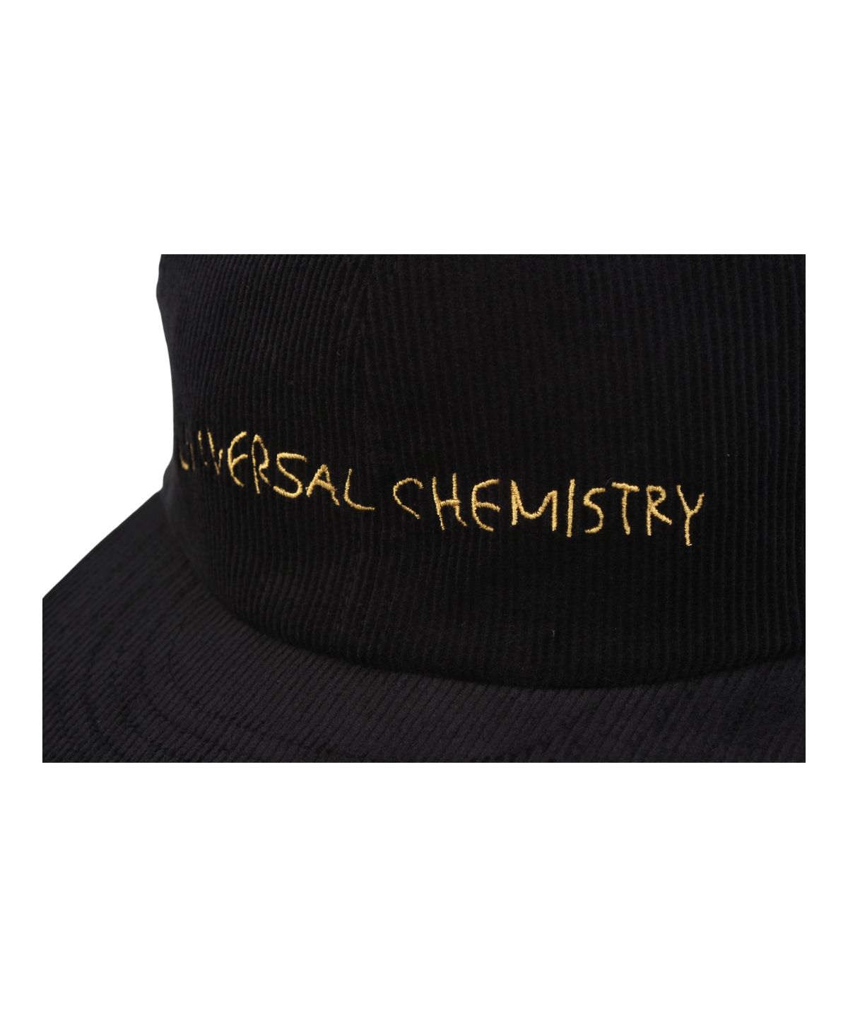 유니버셜 케미스트리(UNIVERSAL CHEMISTRY) Corduroy Logo Black Strapback Cap