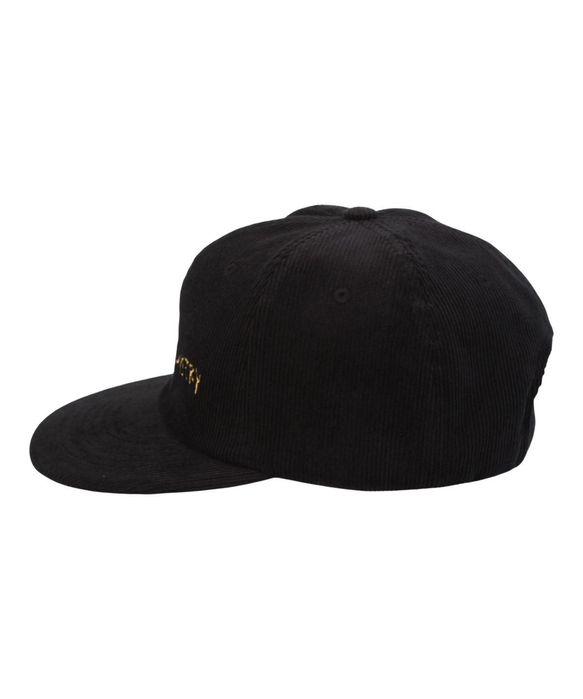 유니버셜 케미스트리(UNIVERSAL CHEMISTRY) Corduroy Logo Black Strapback Cap