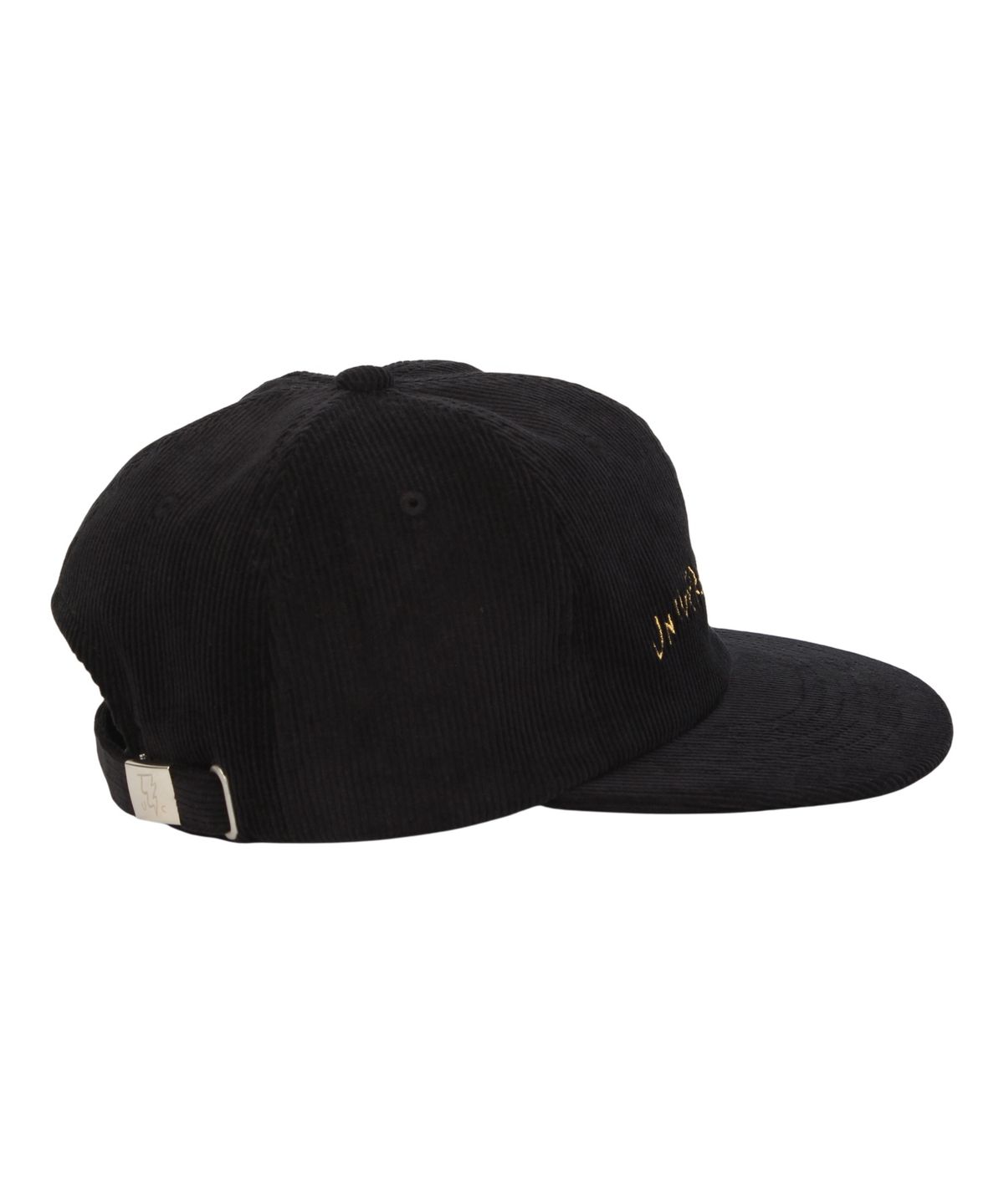 유니버셜 케미스트리(UNIVERSAL CHEMISTRY) Corduroy Logo Black Strapback Cap
