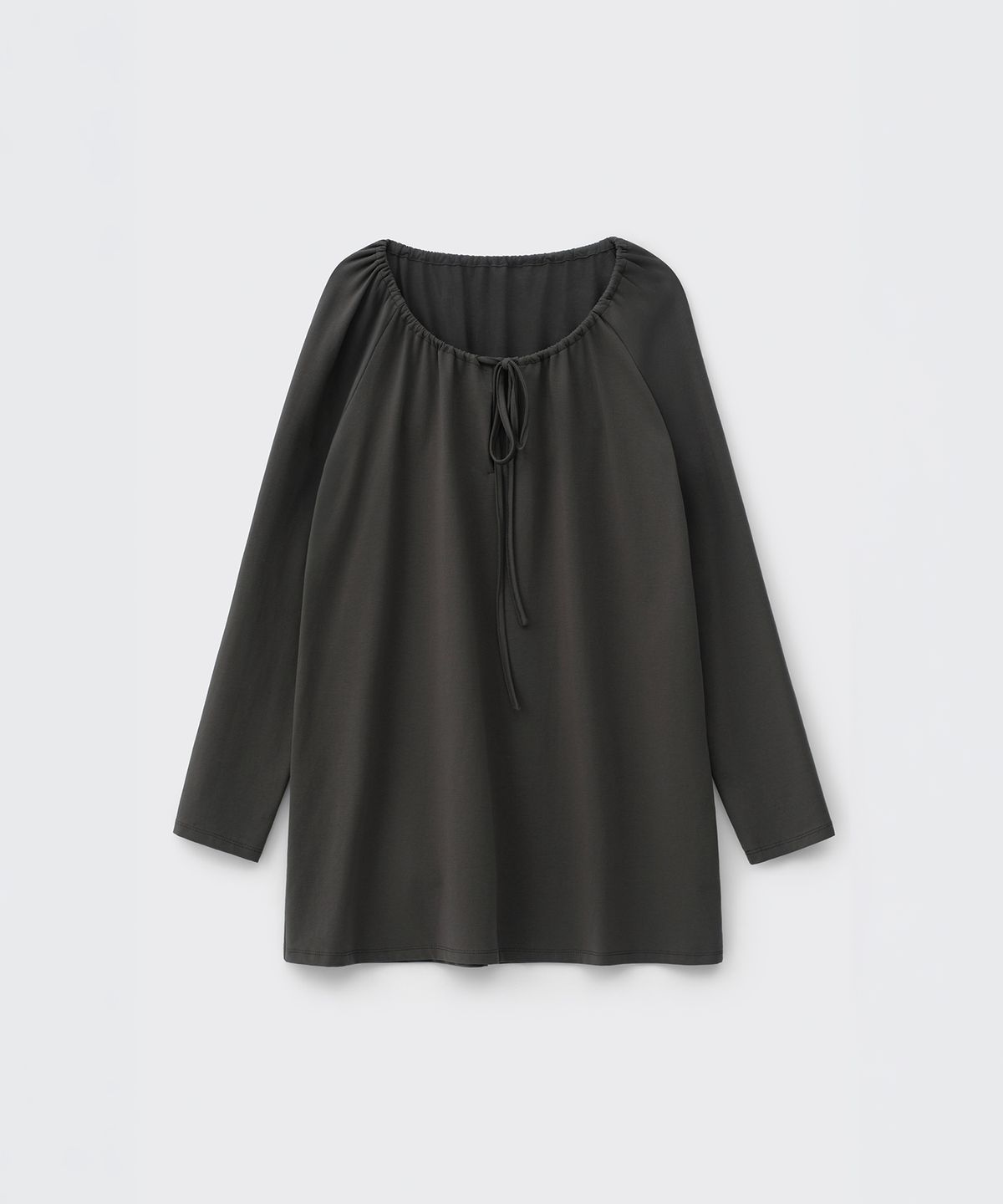 코스모스(COSMOSS) GATHERED JERSEY MINI DRESS (GREY)
