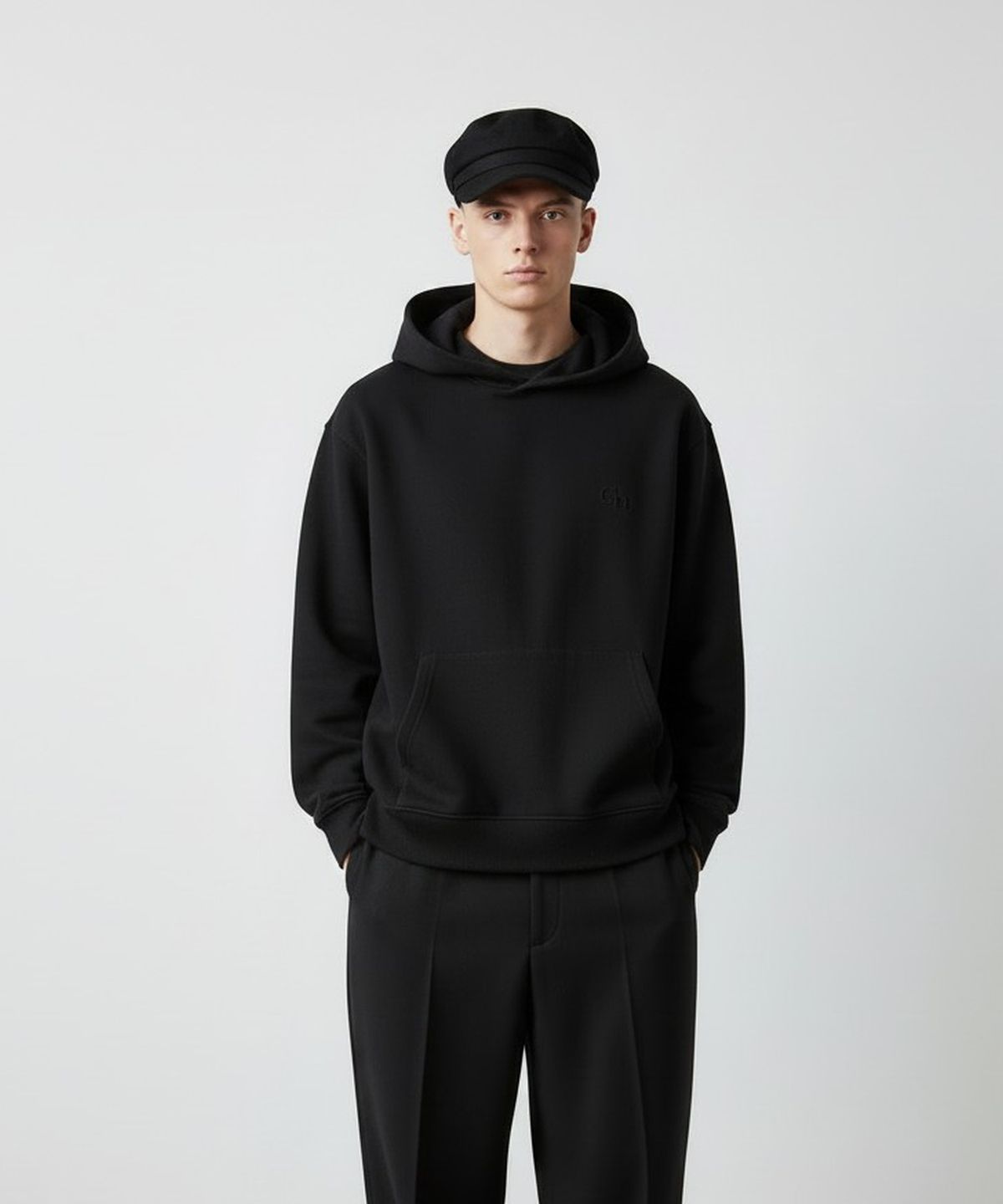 유니버셜 케미스트리(UNIVERSAL CHEMISTRY) Wool Line Black Marine Cap 마린캡