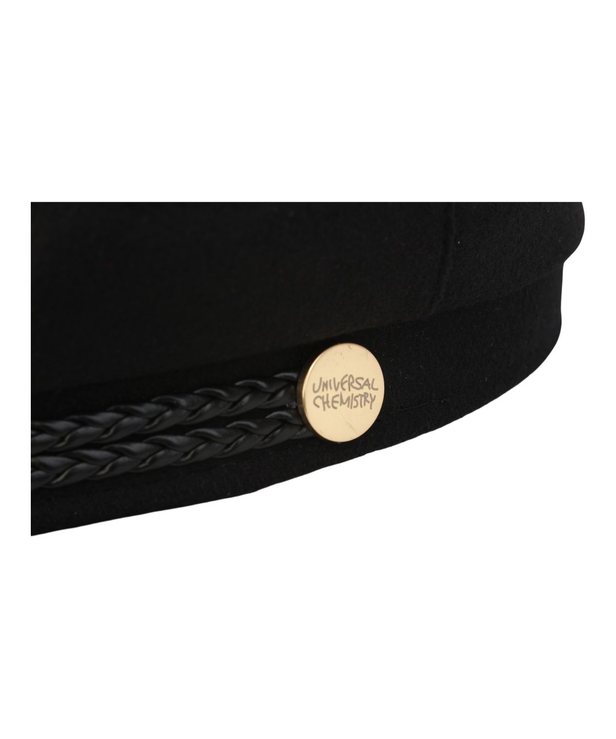 유니버셜 케미스트리(UNIVERSAL CHEMISTRY) Wool Punk Rope Black Marine Cap 마린캡