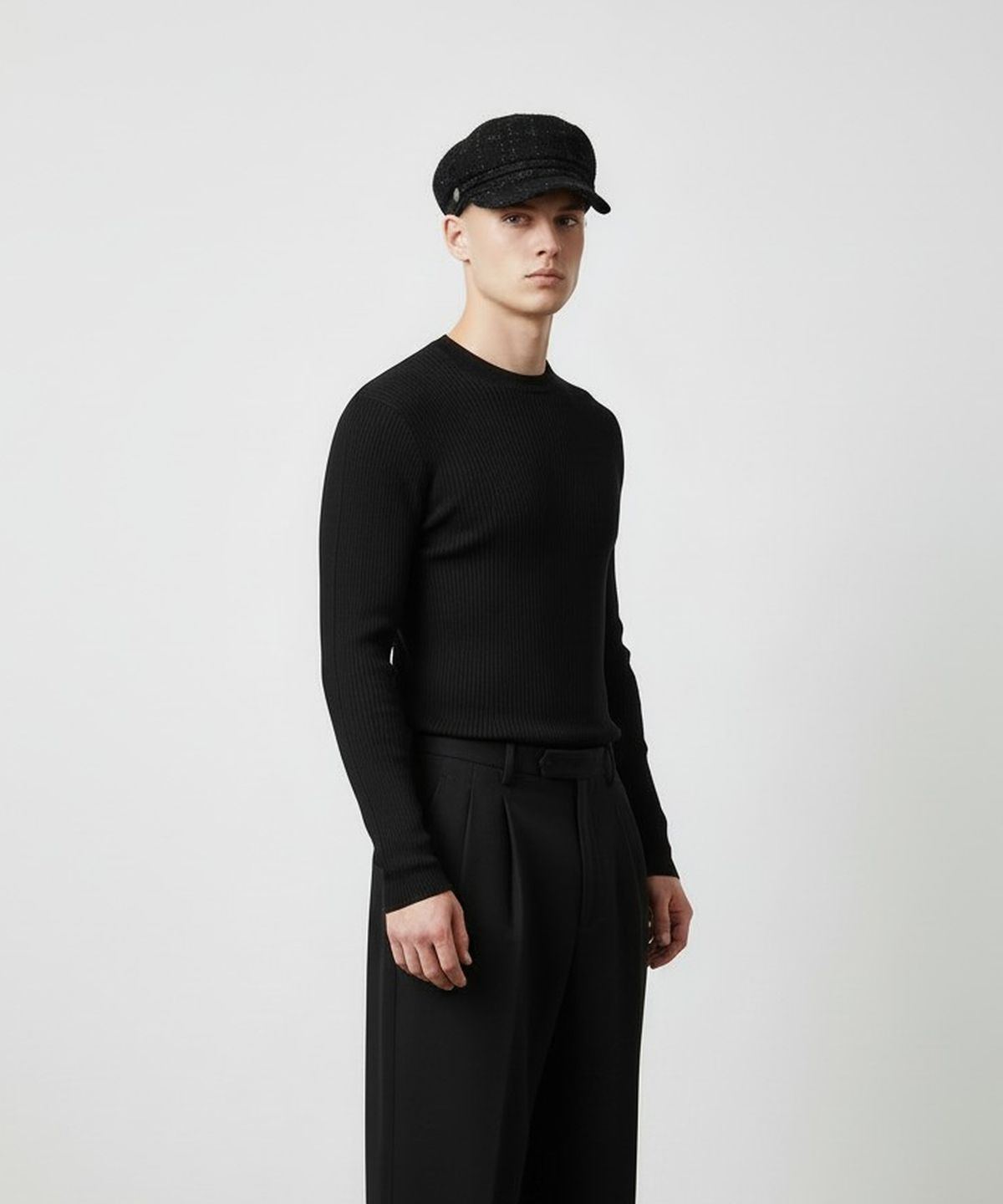 유니버셜 케미스트리(UNIVERSAL CHEMISTRY) Shiny Logo Rope Black Marine Cap 마린캡