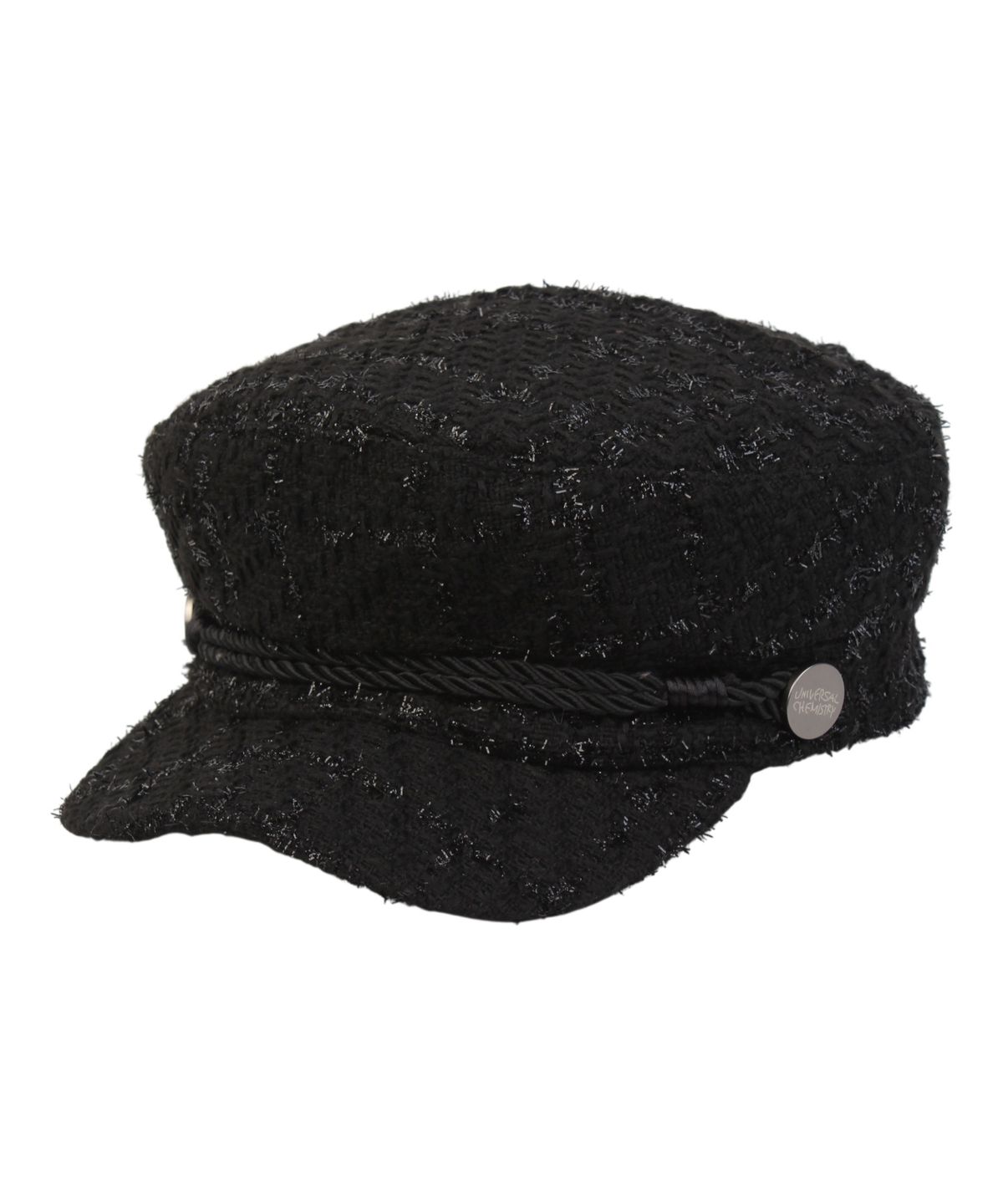유니버셜 케미스트리(UNIVERSAL CHEMISTRY) Shiny Logo Rope Black Marine Cap 마린캡