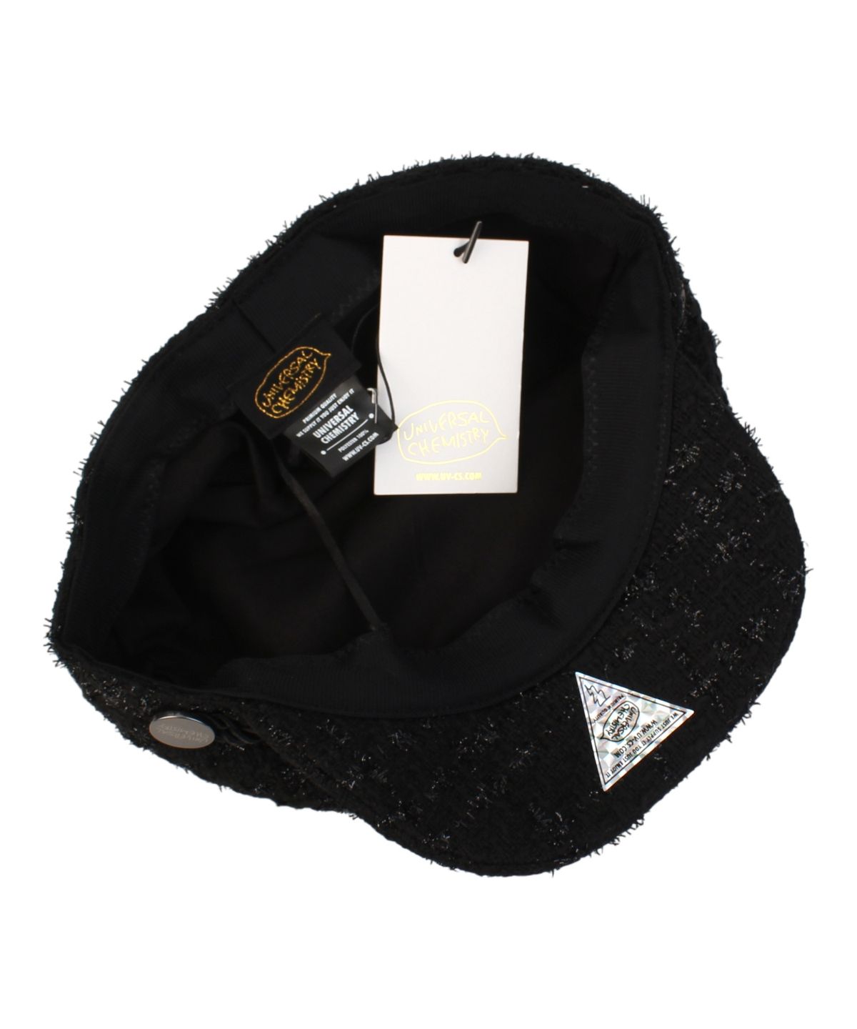 유니버셜 케미스트리(UNIVERSAL CHEMISTRY) Shiny Logo Rope Black Marine Cap 마린캡