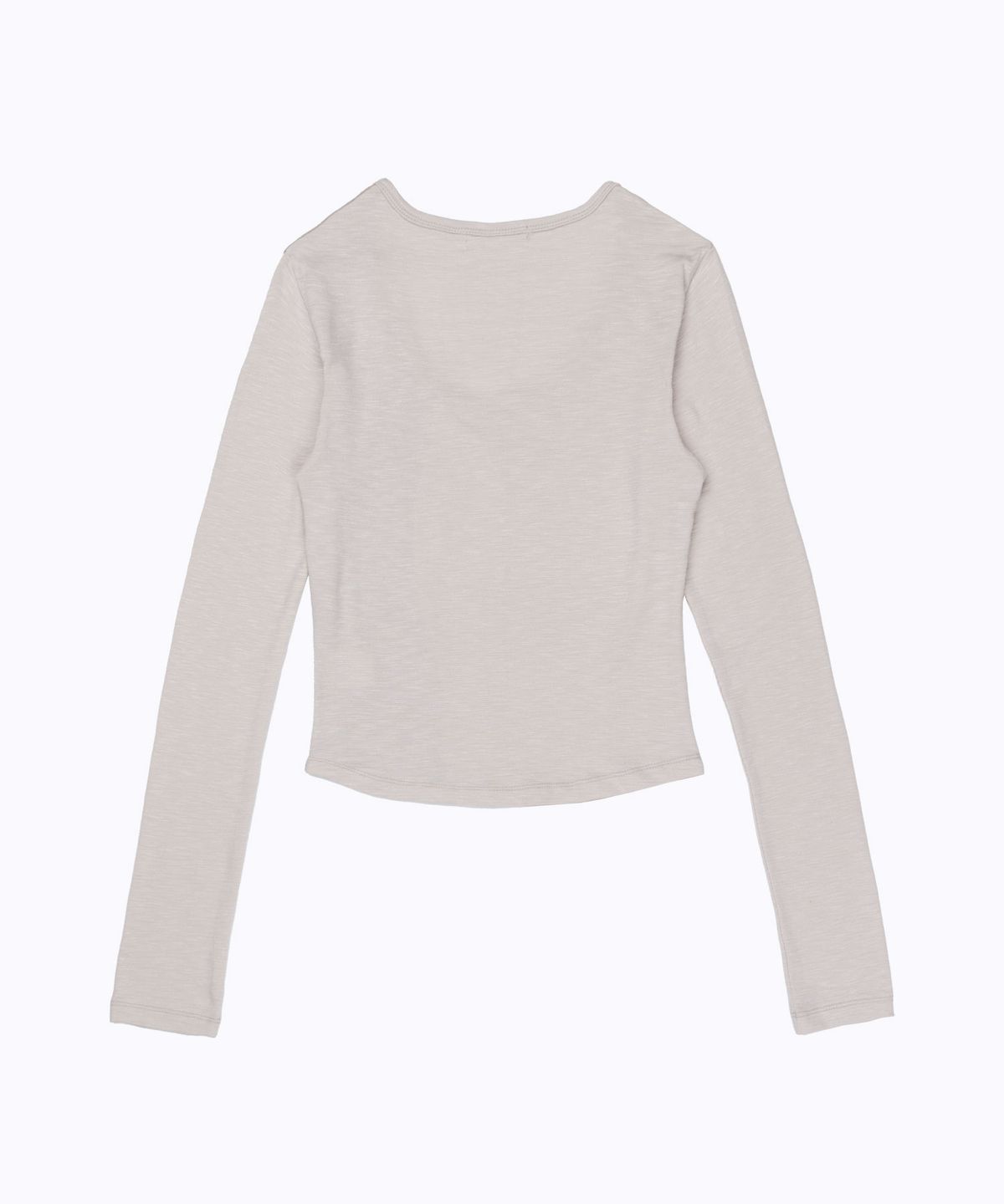 라이라이(LYELYE) Soft Curved Colorblock Longsleeve Tee [Beige]