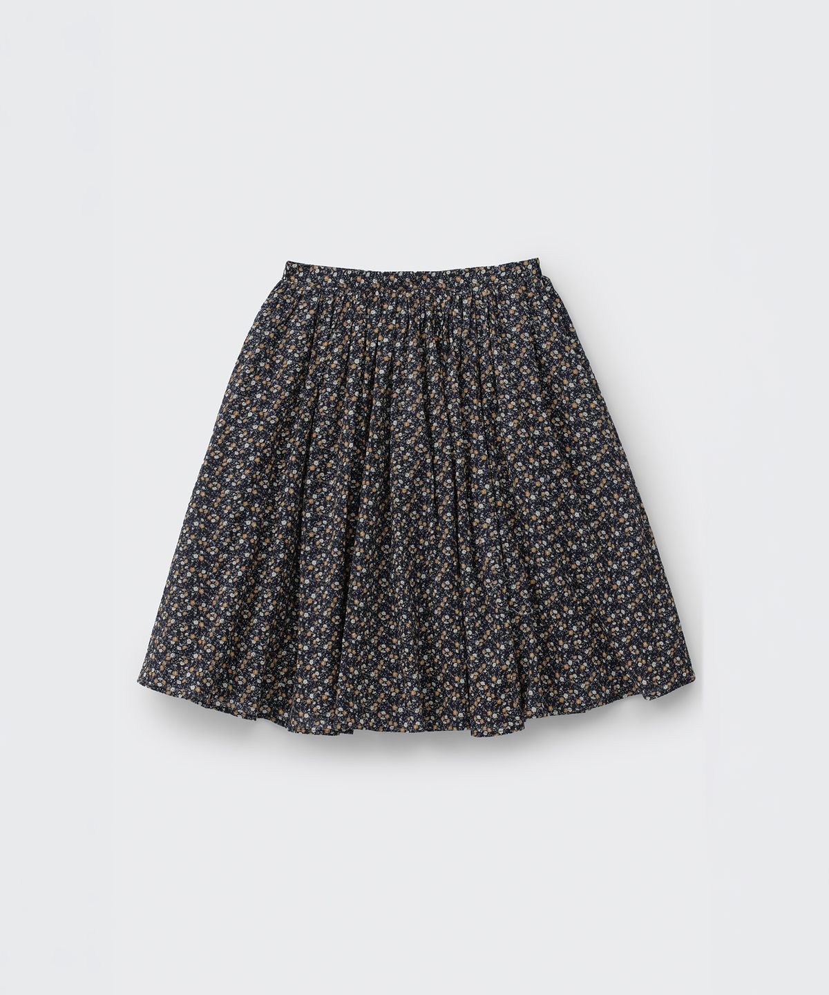 코스모스(COSMOSS) FULL FLARE FLORAL SKIRT (BLACK)